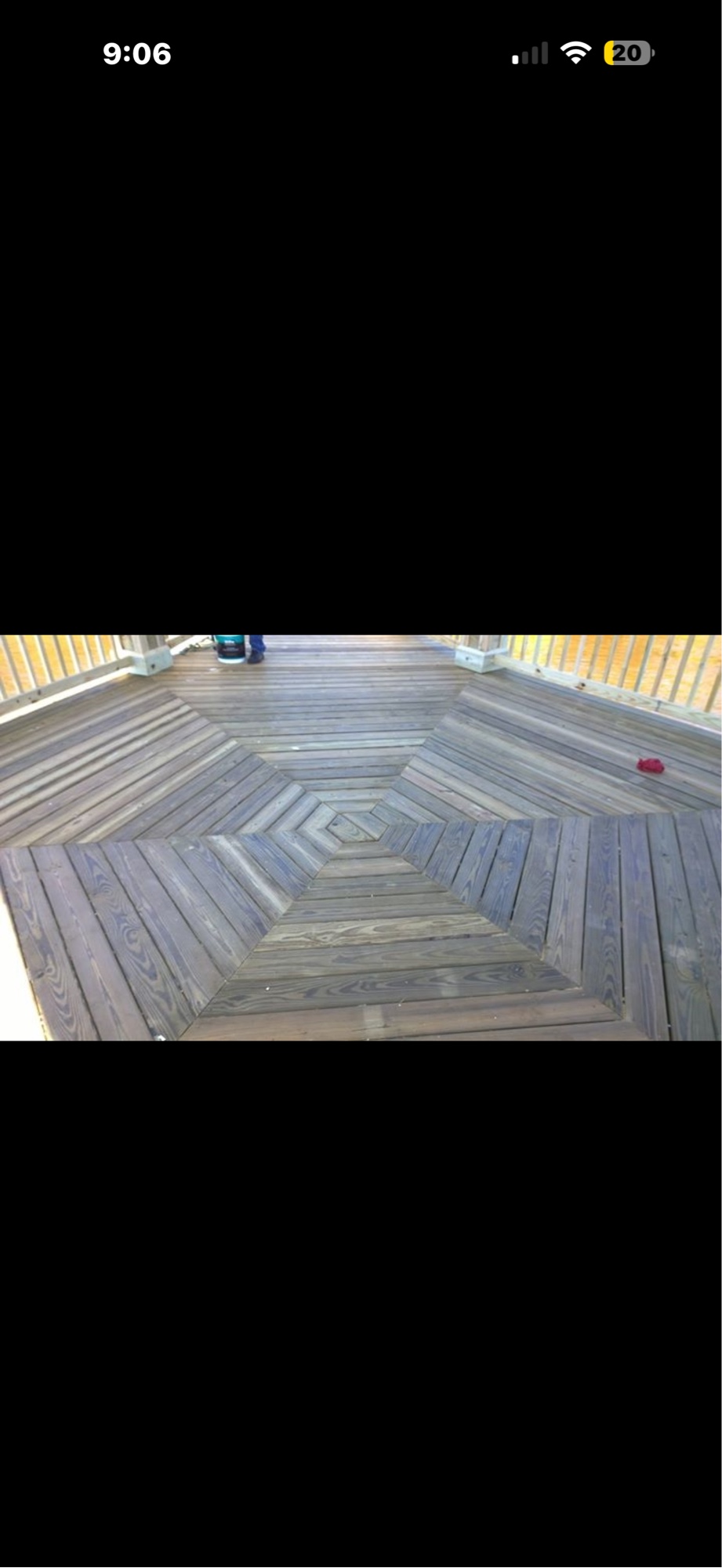 Custom octagon pattern deck craftsmanship