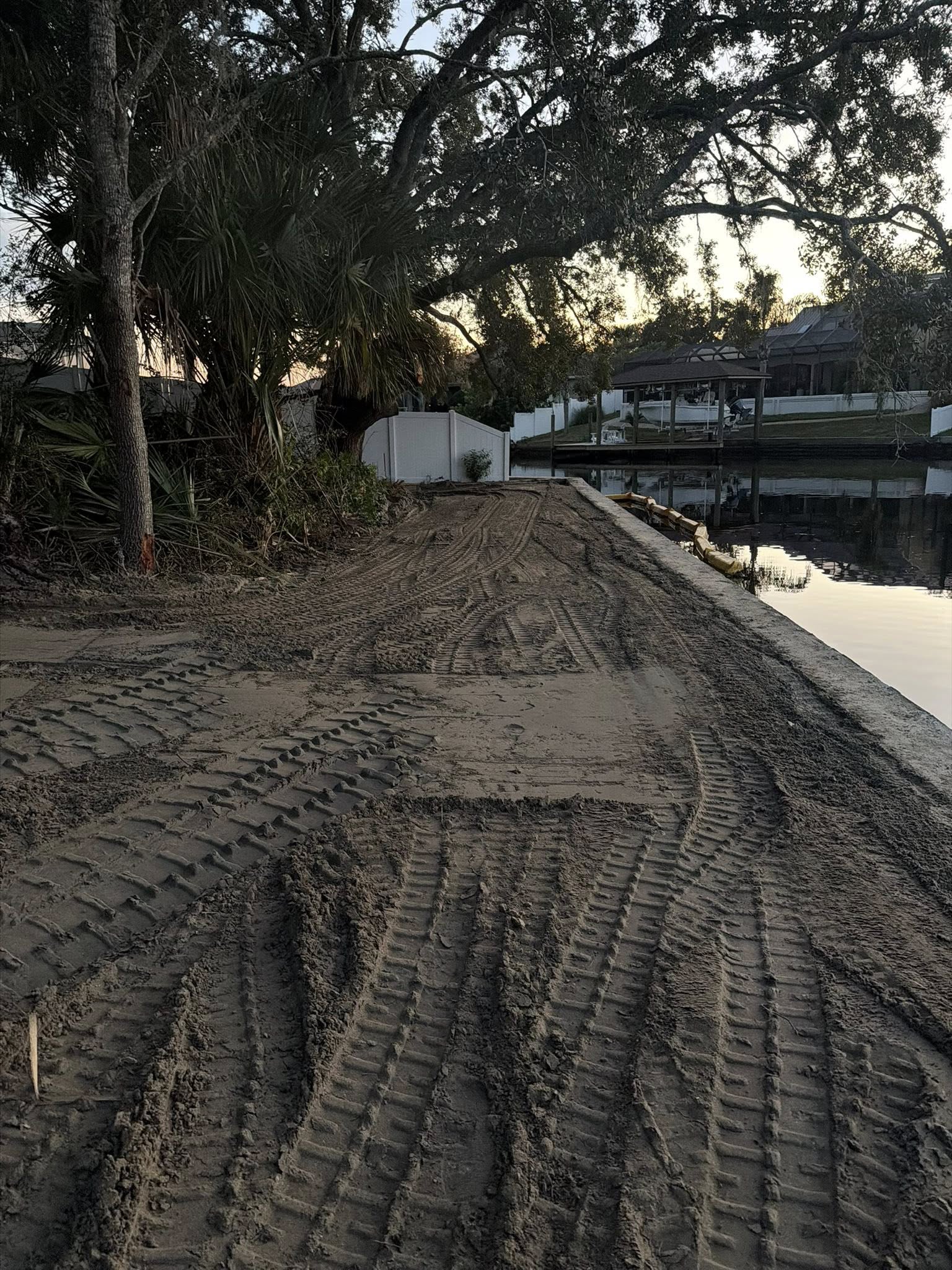 189-foot seawall excavation and backfill, Palm Coast FL