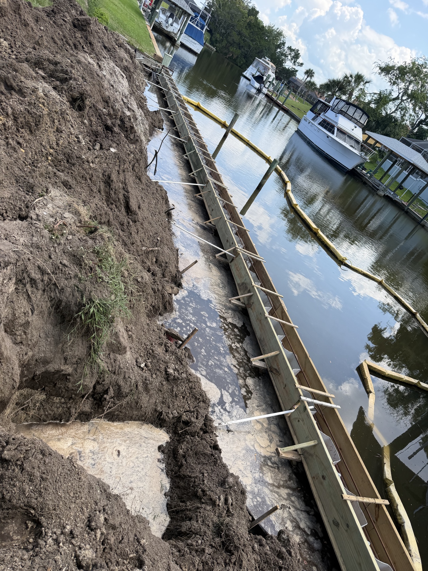 Seawall demolition and removal at marina, Flagler County FL